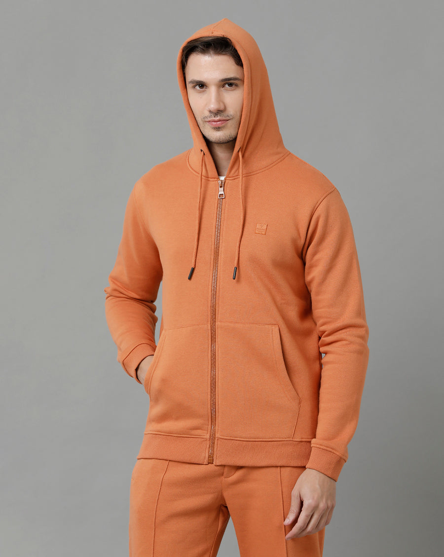 Men Solid Regular Fit Casual Sweatshirt