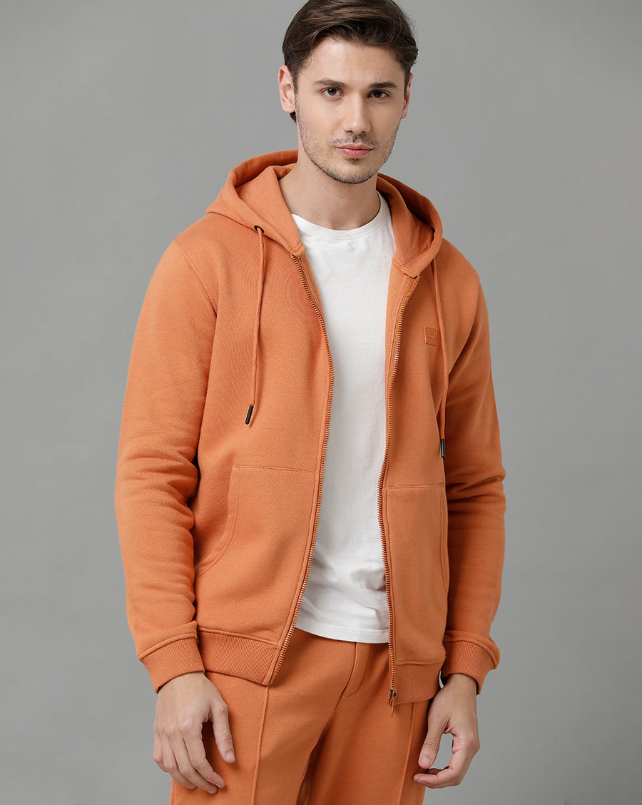 Men Solid Regular Fit Casual Sweatshirt