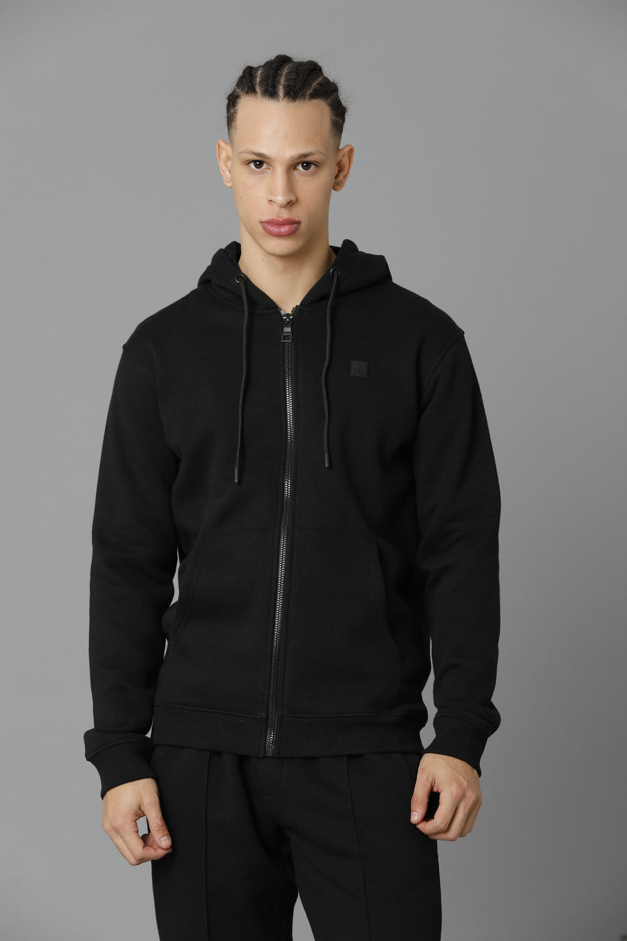 Men Solid Regular Fit Casual co-ord sets Sweatshirt & Track pant