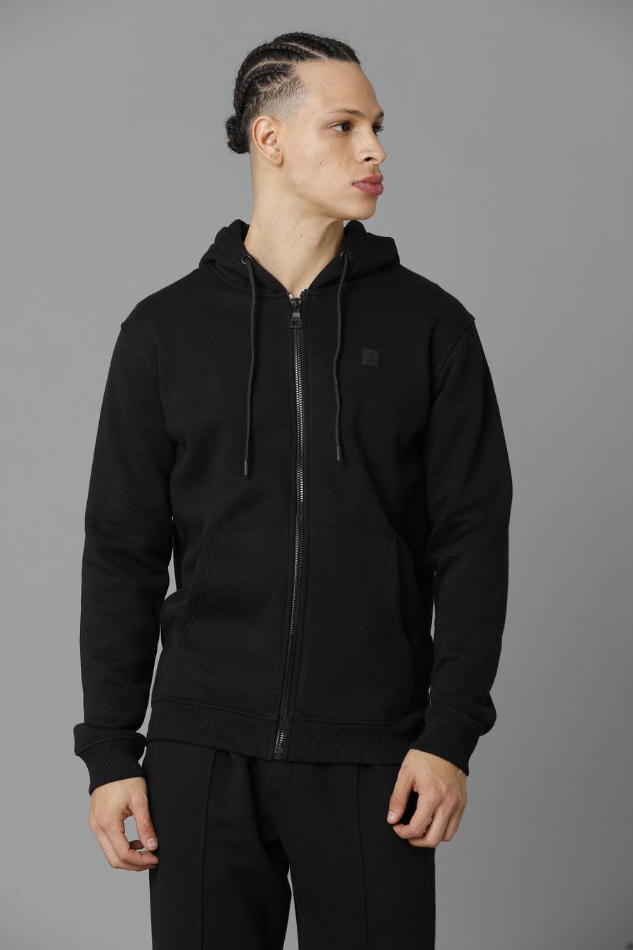 Men Solid Regular Fit Casual co-ord sets Sweatshirt & Track pant