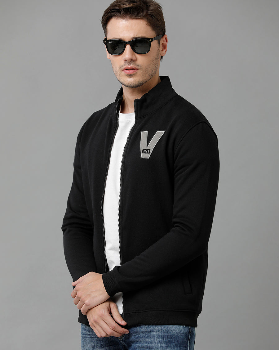Men Solid Regular Fit Casual Sweatshirt
