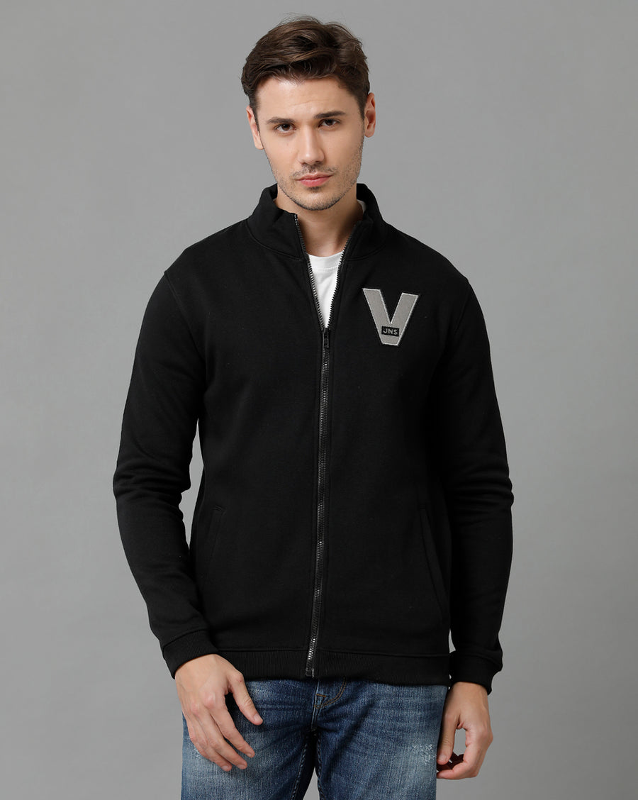 Men Solid Regular Fit Casual Sweatshirt