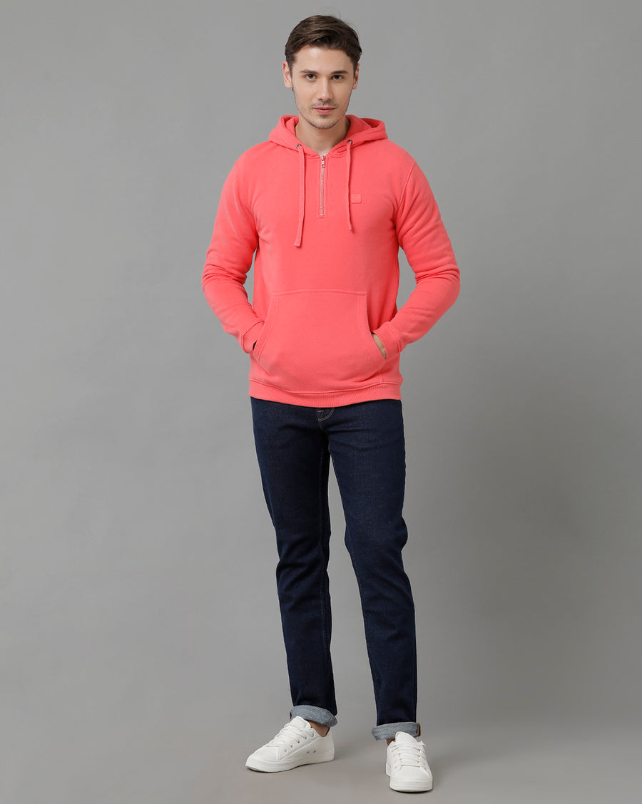 Men Solid Regular Fit Casual Sweatshirt