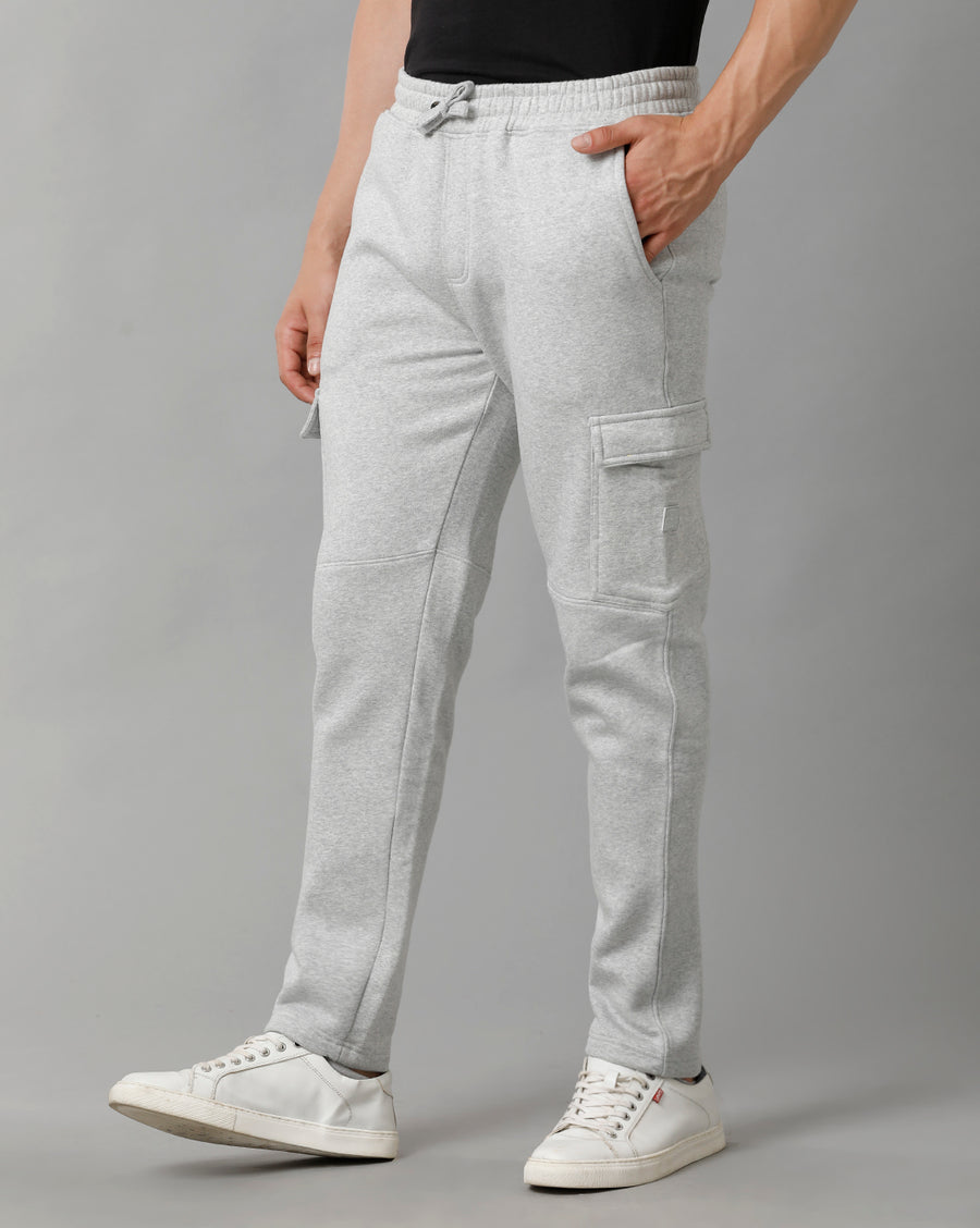 Men Solid Regular Fit Casual Track Pant