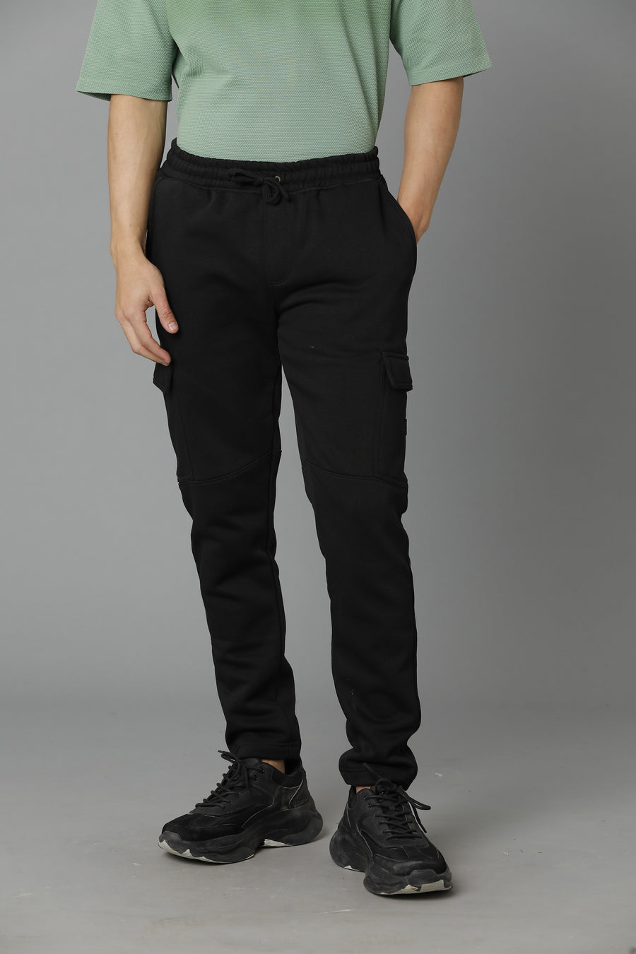 Voi Men Navy Regular Fit Trackpant