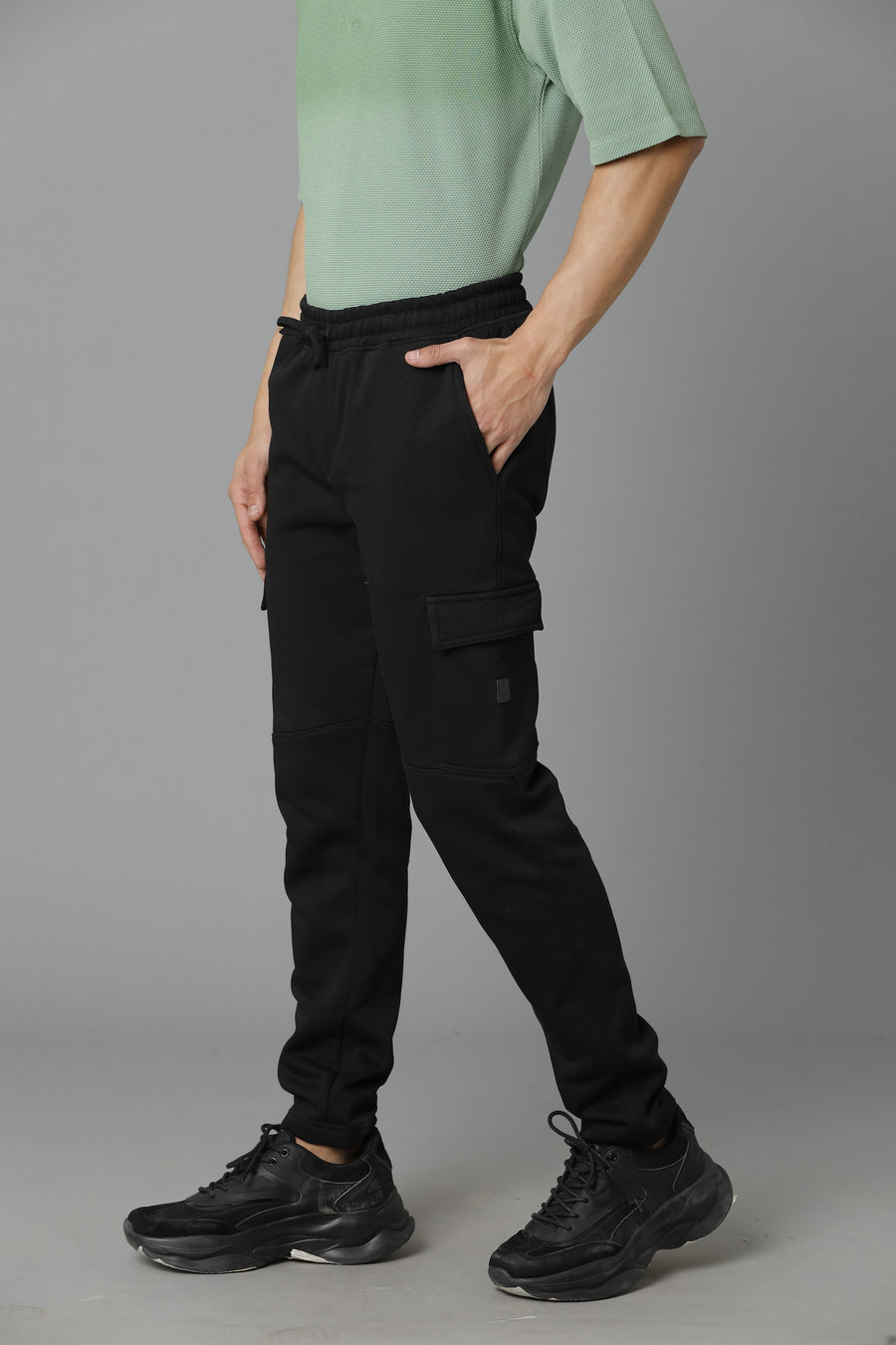 Voi Men Navy Regular Fit Trackpant