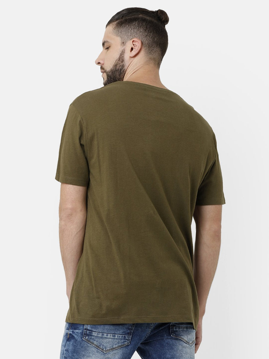 Olive Graphic Print T-shirt