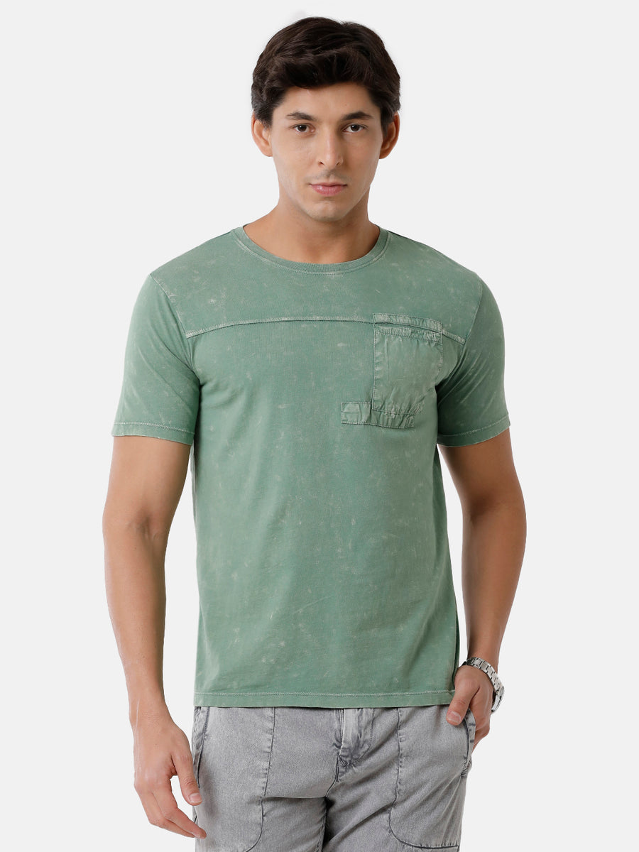 Men Printed Regular Fit Casual T-Shirt