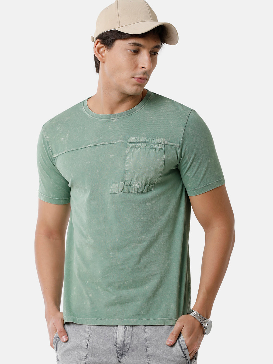 Men Printed Regular Fit Casual T-Shirt