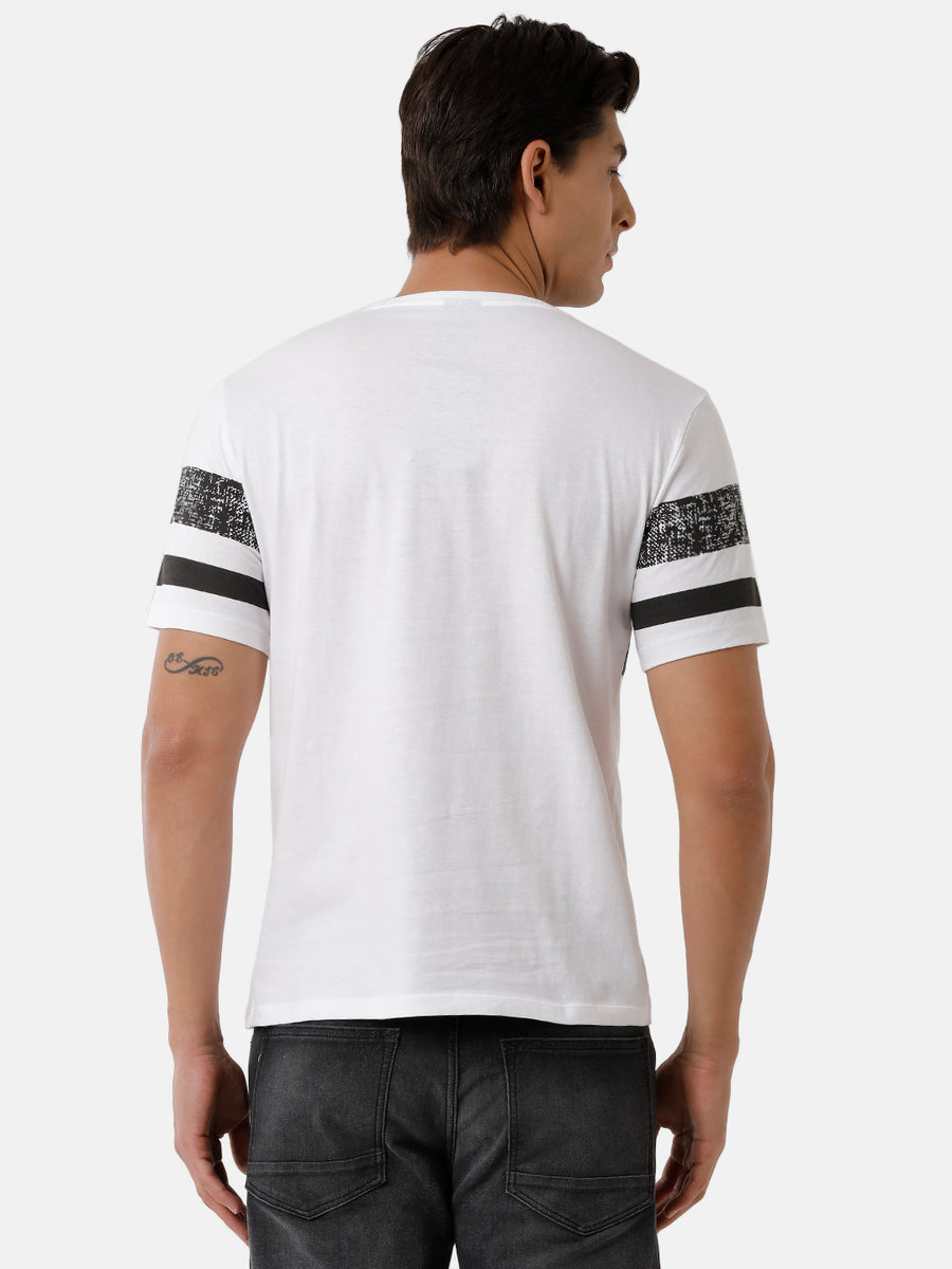 Men Striped Regular Fit Casual T-Shirt