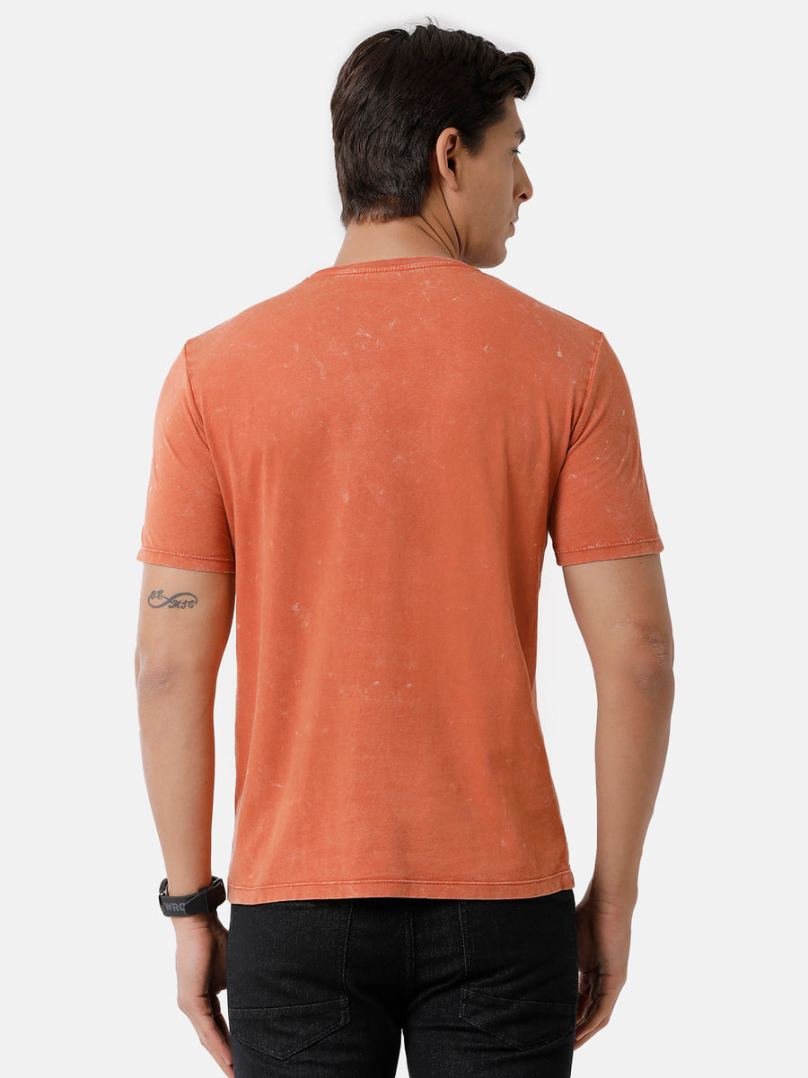 Men Solid Regular Fit Casual T-Shirt