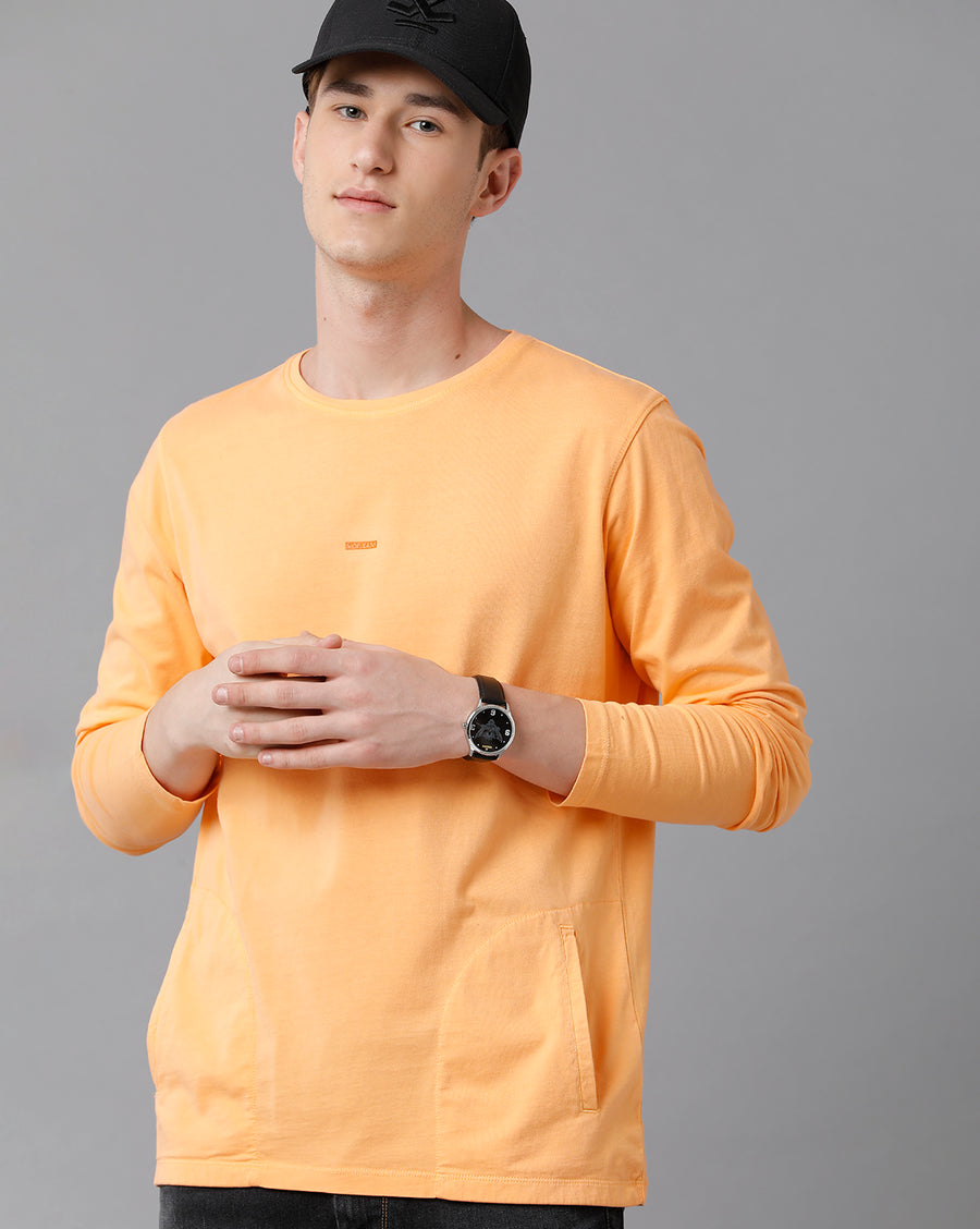 VOI Jeans Men's ORANGE OCHRE Crew Neck T-shirt