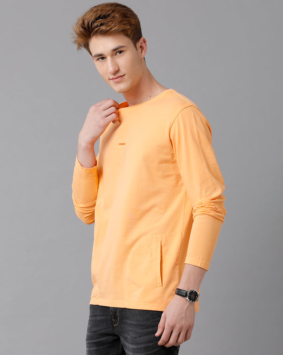 VOI Jeans Men's ORANGE OCHRE Crew Neck T-shirt