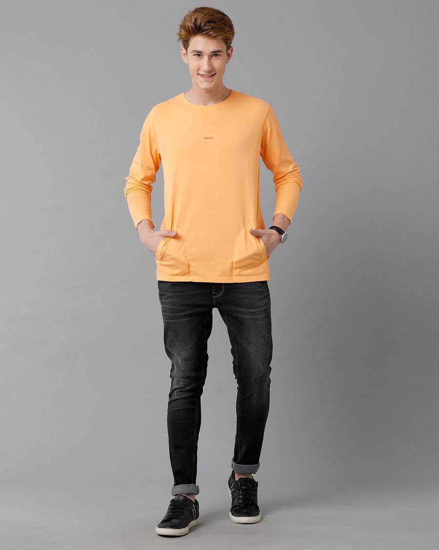 VOI Jeans Men's ORANGE OCHRE Crew Neck T-shirt