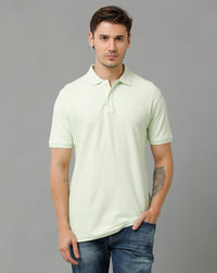 VOTS1740-Light Green Polo t-shirt - Voi Jeans Online