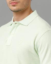 VOTS1740-Light Green Polo t-shirt - Voi Jeans Online