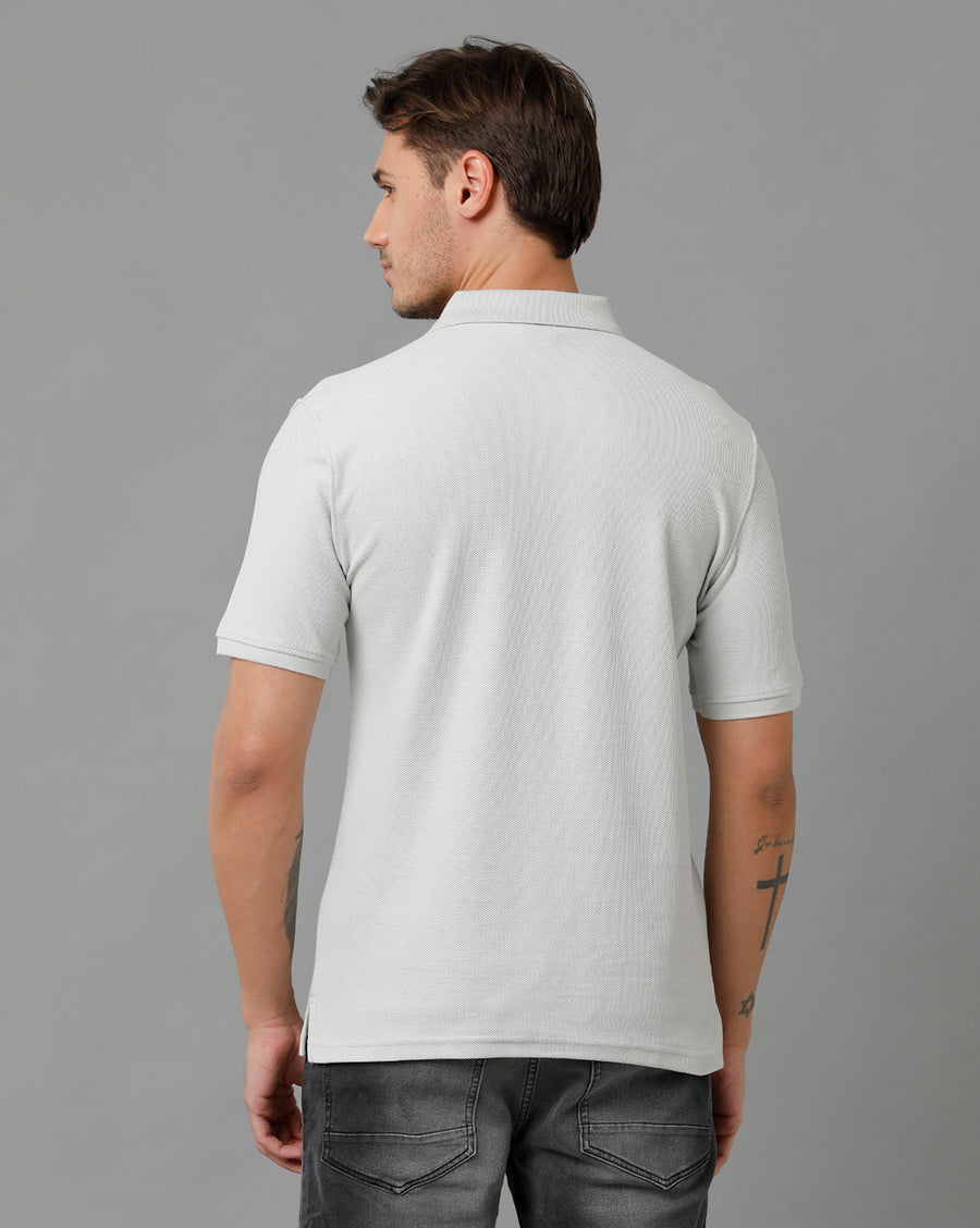 VOTS1743-Grey Polo T-shirt - Voi Jeans Polo T-shirts Online