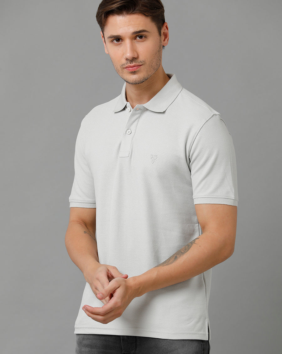 Men Solid Regular Fit Casual T-Shirt