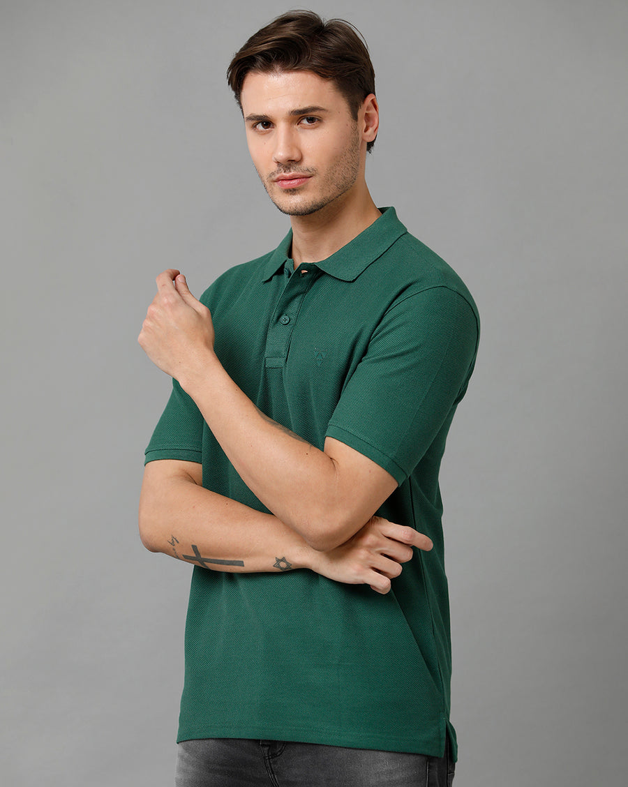 VOTS1744-Military Green Polo T-shirt - Voi Jeans Polo T-shirts Online