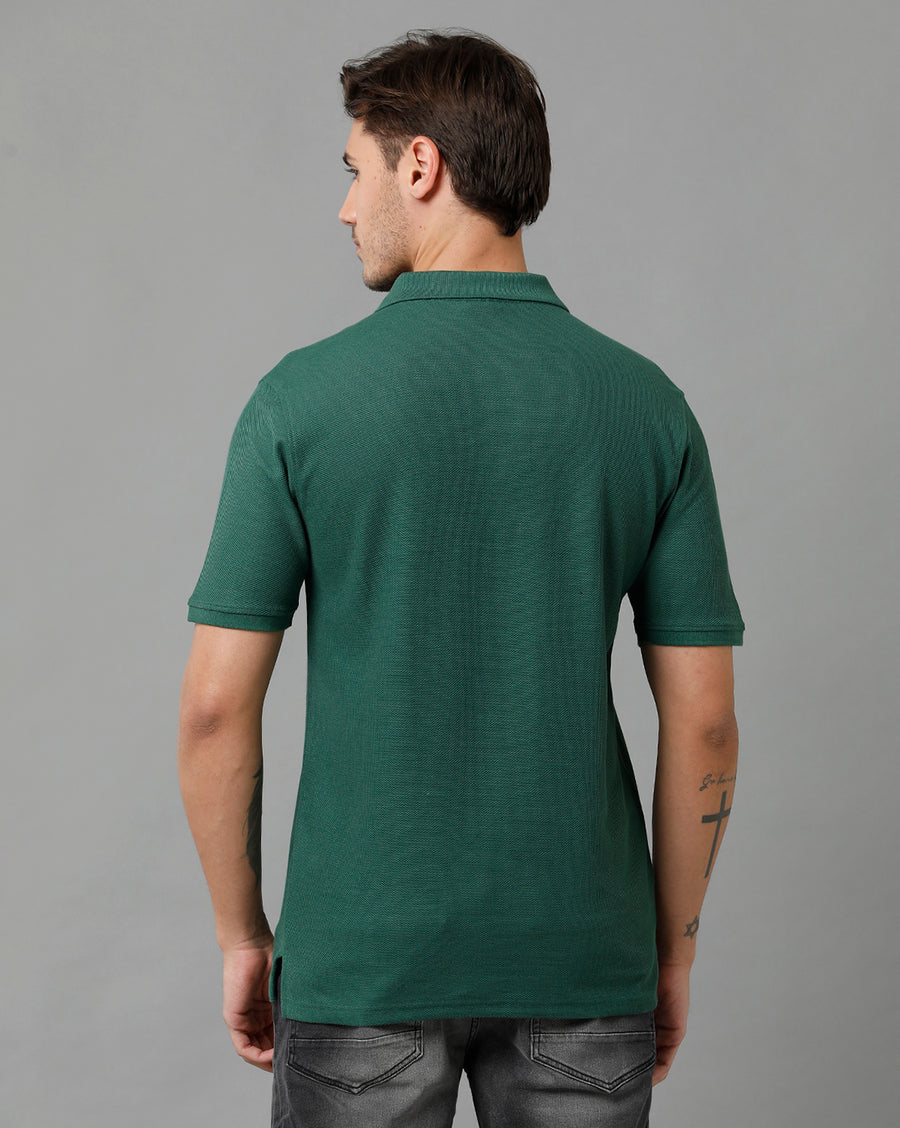 VOTS1744-Military Green Polo T-shirt - Voi Jeans Polo T-shirts Online