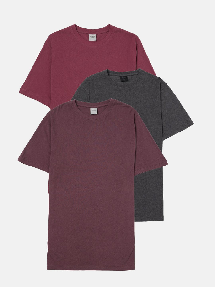 Men Solid Regular Fit Casual T-Shirt - Pack of 3 T-shirts