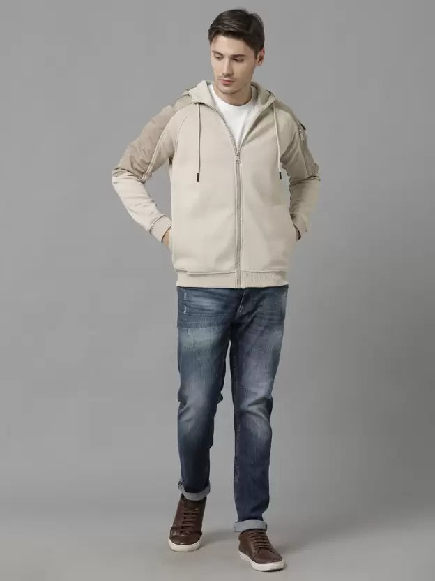 Men Solid Regular Fit Casual Sweatshirt